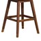 Armen Living Basila Swivel Bar Stool in Brown Oak Wood Finish with Beige Fabric 840254332188 - alternate 7